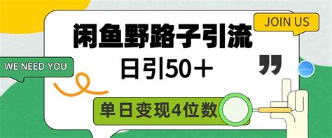 闲鱼野路子引流创业粉，日引50＋，单日变现四位数 全部课程 云创社