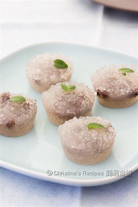 Steamed Tapioca Red Bean Cakes Christine S Recipes Easy Chinese