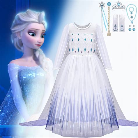 Disney Frozen Girls Princess Costumes Halloween Carnival Cosplay ...