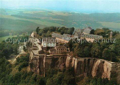 Ak Ansichtskarte Koenigstein Saechsische Schweiz Festung Kat