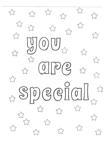 You Are Special Coloring Page - Etsy