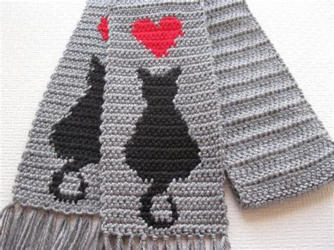 kitty kitty Cat Crochet Scarf, Gato Crochet, Crochet Animal Hats, Crochet Mittens Free Pattern ...