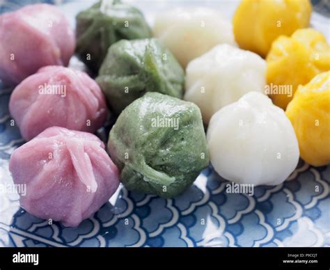 Korean Food Songpyeon Honey Filled Rice Cake Stock Photo Alamy