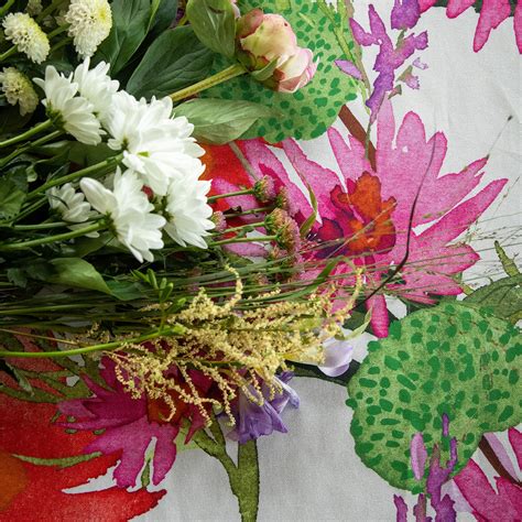 Pentik Laventeli Pink Green Purple Table Runner Table Runners