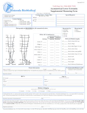 Fillable Online PenMed Asymmetrical Lower Extremity Form Fax Email