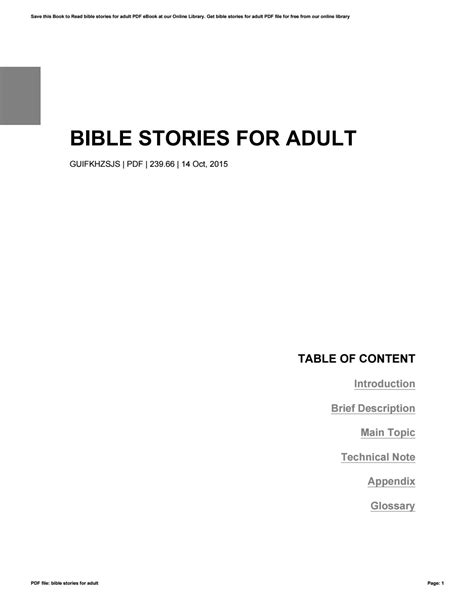 Bible stories for adult by szerz055 - Issuu