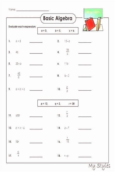 30 Beginning Algebra Worksheets Worksheets Decoomo