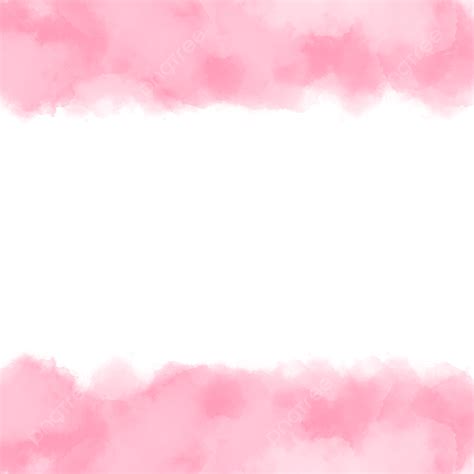 Watercolor Pink Sky Frame Border For Advertising Watercolor Pink Sky