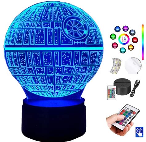 Lampka Nocna Gwiazda Mierci Star Wars Led Plexido Lampa Biurkowa