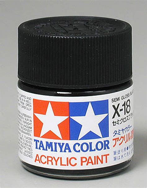 Amazon Tamiya Acrylic X Semi Gloss Black Ml Tam Arts