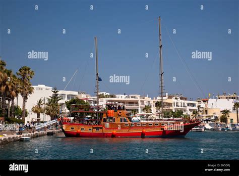 Wooden Tourist Boat In Kos Harbour Kos Greece Stock Photo Alamy
