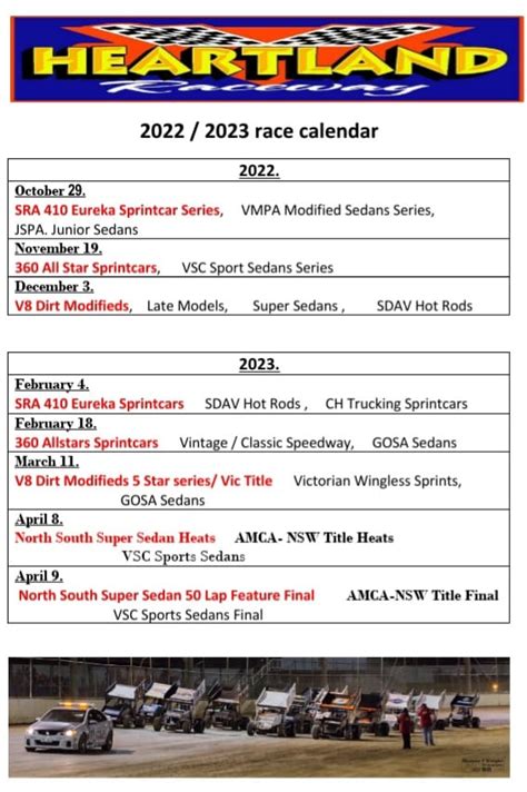 Event Schedule Heartland Raceway