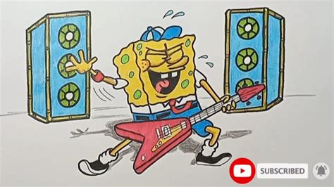 Menggambar Spongebob Jadi Rockstar Spongebob Youtube