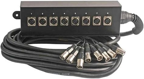 Pulse XLR Multicore 10m 8 Way Stage Box Amazon Co Uk Musical