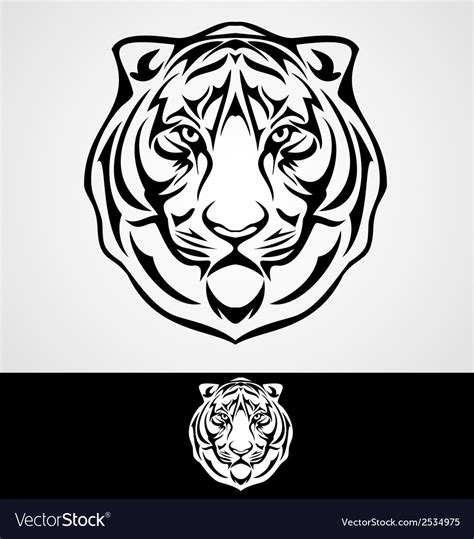 Tiger Face Royalty Free Vector Image - VectorStock