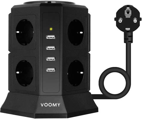 VOOMY 12 In 1 Steckdosenleiste Mit USB 8 Fach Steckdosen