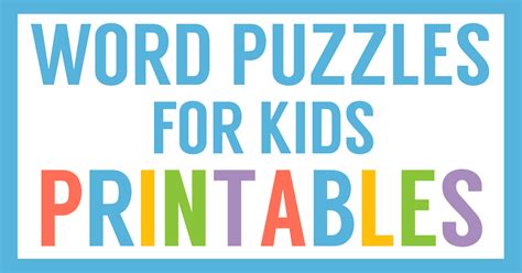 Word Puzzles For Kids Free Homeschool Share