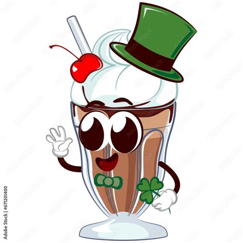 Mascot Character Of A Milkshake Glass With A Funny Face Carrying A