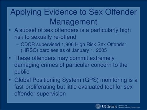 Ppt Gps Monitoring Of High Risk Sex Offenders Evaluation Of The