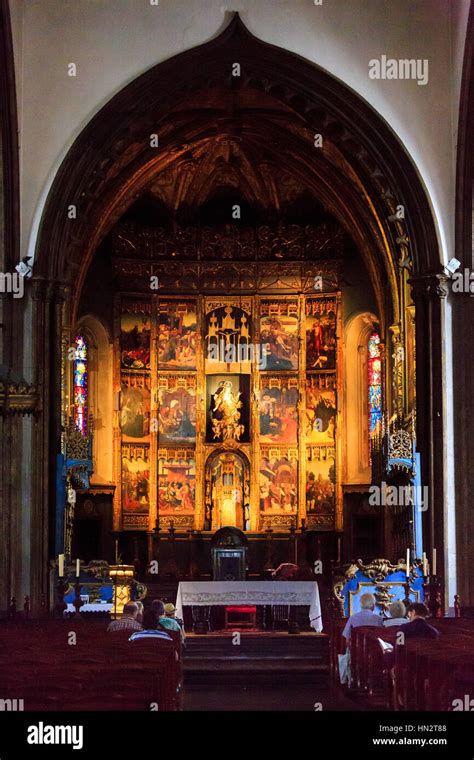 Interior Of Cathedral Se Funchal Madeira Stock Photo Alamy