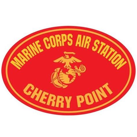 Usmc Marine Corps Air Station Cherry Point Oval Magnet