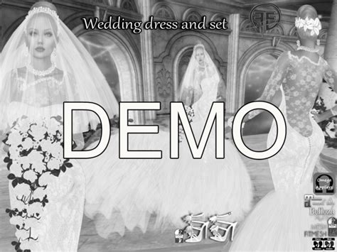 Second Life Marketplace Wedding Dress Demo Mesh