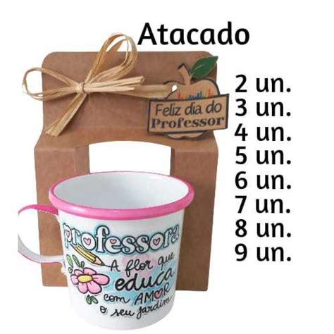 CANECAS DIA DOS PROFESSORES ATACADO ALUMINIO 250ML EMBALAGEM Shopee