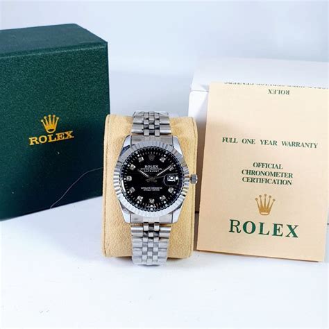 Jual Jam Tangan Pria Cowok Rolexx Datejust Rantai Stainless Steel Mewah