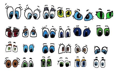 Royalty Vector Stock Set Of Cartoon Eyes Emotions To Create