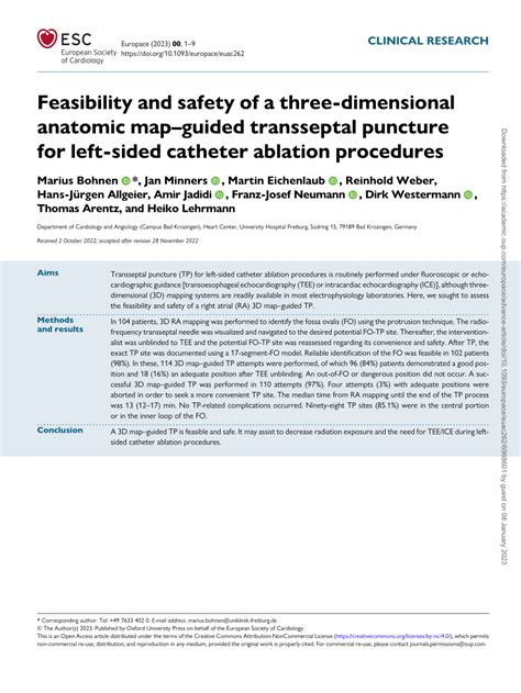 PDF Feasibility And Safety Of A Three Dimensional Anatomic Mapguided