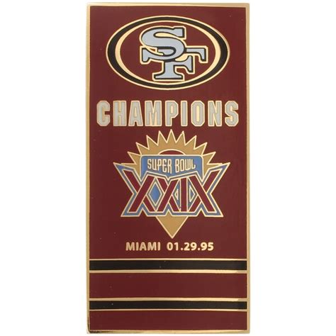 San Francisco 49ers Super Bowl Xxix Banner Pin