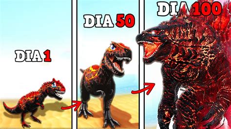 SOBREVIVI COMO ABYSS GODZILLA 100 DIAS NO ARK EVOLUÍ PARA O KAIJU REI