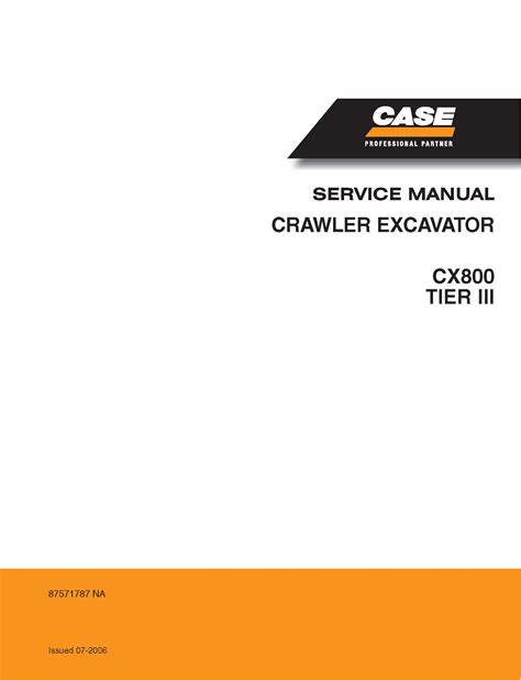 Excavadora De Cadenas Case Cx Tier Pdf Manual De Servicio