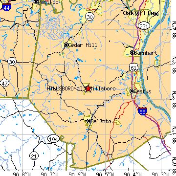 Hillsboro, Missouri (MO) ~ population data, races, housing & economy