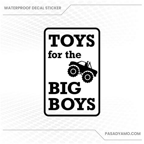 Toys for the Big Boys Decal Sticker for Cars Motorcycles 2.5 x 4 inches ...