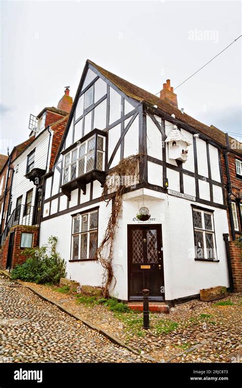 Medieval Houses In Traders Passage A Cobbled Alleyway In Historic Mermaid Street In The Centre