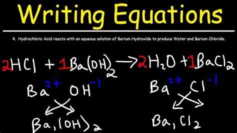 Precipitation Reaction Equations