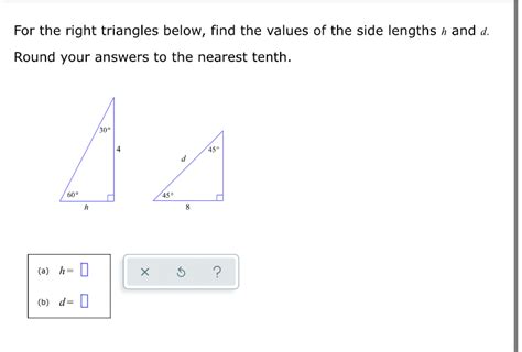 Answered For The Right Triangles Below Find The Bartleby