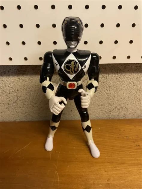 VINTAGE 1993 BANDAI Mighty Morphin Power Rangers Black Ranger 8 Action