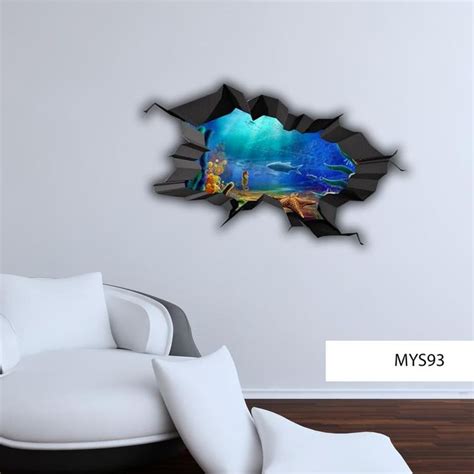 Under The Sea Wall Decal Fish Wall Decal Sea Life Wall Etsy Cracked