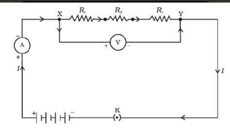 Draw A Circuit Diagram Showing Three Resistors In Series With An Ammeter A Cell And A Switch