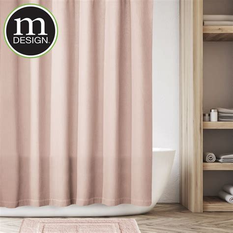 Mdesign 100 Cotton Solid Single Shower Curtain And Reviews Wayfair Canada