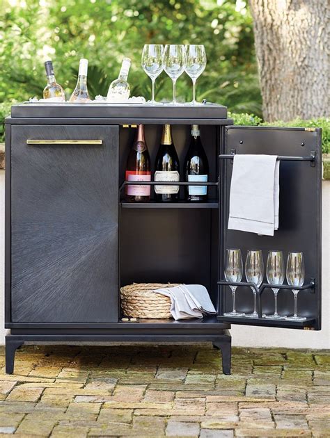 Luca Bar Cabinet Frontgate In Wine Bottle Shelf Bar Cabinet