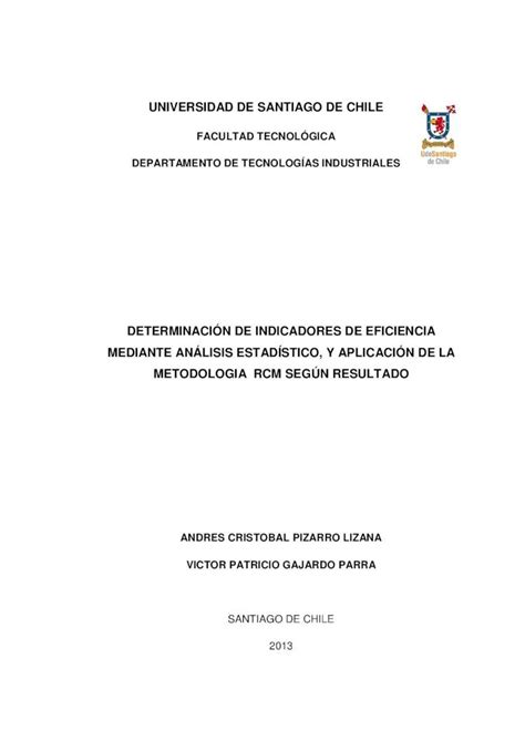 PDF Determinación de Indicadores de Eficiencia Mediante Análisis