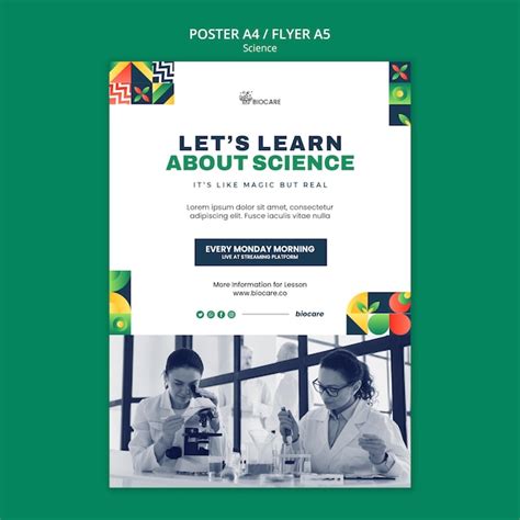 Free PSD | Science poster template design