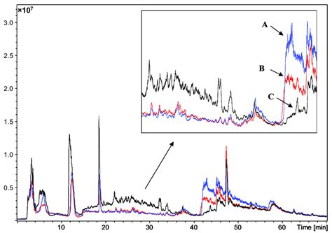 Total Ion Current Tic Chromatograms Corresponding To A Lung Tissue