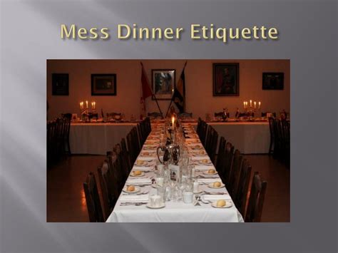 PPT - Mess Dinner Etiquette PowerPoint Presentation, free download - ID ...