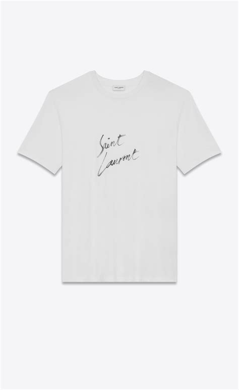 Saint Laurent Signature T Shirt Front View Saint Laurent Shirt T