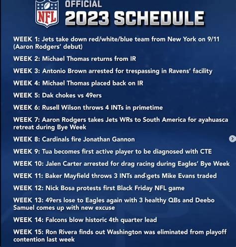 2023 schedule : r/nflmemes