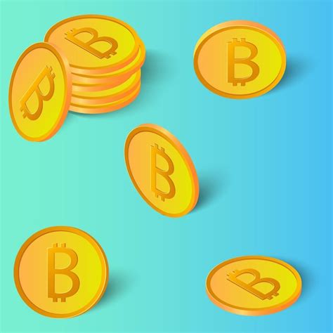 Premium Vector Set Of Bitcoin Gold Coins Coins In Different Angles